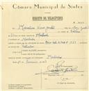 Registo de velocípede de marca Raio com motor, com o nº 6266, em nome de Marcolino Nunes Jordão, morador em Morelinho. 