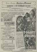 Programa do filme "O Gigante Africano" com a participação de John Ford e Merian C. Cooper. 