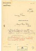 Construção de uma moradia em Sintra em nome de Manuel Pereira Pinto com o Processo OB nº 341/1925.