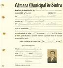 Registo de matricula de carroceiro de 2 ou mais animais em nome de António Gonçalves Matias, morador na Várzea de Sintra, com o nº de inscrição 2228.