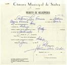 Registo de velocípede de marca Rally, com o nº 8446, em nome de António Luís Ferreira, morador em Sabugo.
