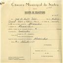 Registo de velocípede com o nº 6231, em nome de José dos Santos Polido, morador em Alvarinhos.