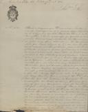 Ofício do Quartel de Caçadores nº 5 de Mafra, Francisco de Melo [...], ao Administrador do Concelho de Sintra, informando que mandou examinar se o soldado Bento da Silva, deste batalhão, tem aparecido no quartel da companhia, trazendo algum embrulho.