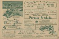 Programa do filme "Paraíso Proíbido" realizado por Hal Wallis e William Dieterle com a participação de Joan Fantaine, Joseph Cotten, Francoise Rosay e Jessica Tandy.