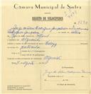 Registo de velocípede de marca Raleigh, com o nº 7230, em nome de Jorge da Silva Rodrigues Gonçalves, morador em Algueirão.