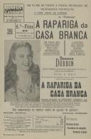 Programa do filme "A rapariga da casa branca" realizado por Frederic Cordova com a participação dos atores Edmund O'Brien, Don Taylor e Jefprey Lynn.
