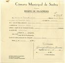 Registo de velocípede com o nº 9567, em nome de Joaquim da Conceição Baleia, morador em Lameiras.