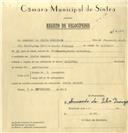 Registo de velocípede de marca Caravela, com o nº 7622, em nome de Armando da Silva Domingos, morador em Carne Assada.