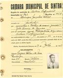 Registo de matricula de cocheiro profissional em nome de Henrique Gonçalves Matias, morador em Morelinho, com o nº de inscrição 893.