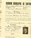 Registo de matricula de carroceiro 2 animais em nome de Manuel Vicente Roque, morador em Bolelas, com o nº de inscrição 1658.