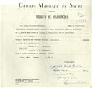 Registo de velocípede de marca Nacional, com o nº 8977, em nome de João Vicente Bordalo, morador em Janas.