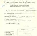 Registo de um veiculo de quatro rodas tirado por dois animais de espécie cavalar destinado a transporte de mercadorias em nome de José dos Santos Encarnação, morador em Sintra.