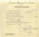 Registo de velocípede com o nº 10079, em nome de Amílcar Correia Teixeira, morador em Albarraque.