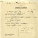 Registo de velocípede de marca Vilar com motor Cuciolo, com o nº 5801, em nome de António José Pais, morador em Montelavar.