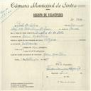 Registo de velocípede de marca City fixe, com o nº 5431, em nome de João da Silva, morador em Mem Martins.