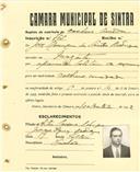 Registo de matricula de cocheiro amador em nome de José Henrique dos Santos Rodrigues, morador em Magoito, com o nº de inscrição 761.