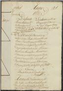 Feito de cível de resíduos de testamento contra Joaquim Pedroso, morador na Cabrela, enquanto testamenteiro de Maria Antónia, viúva de Marcelino Francisco, moradora no mesmo lugar.