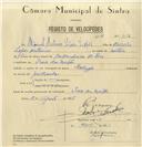 Registo de velocípede de marca Raleigh, com o nº 8182, em nome de Manuel Antunes Dinis Lopes, morador em Praia das Maçãs.