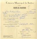 Registo de velocípede de marca Especial, com o nº 7450, em nome de José Milheiros Torres, morador em Casal Quintã, Belas.