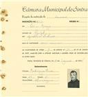 Registo de matricula de carroceiro em nome de Artur Roque, morador no Mucifal, com o nº de inscrição 1852.