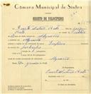 Registo de velocípede de marca Império, com o nº 7503, em nome de Duarte Antunes Britos, morador em Algueirão.