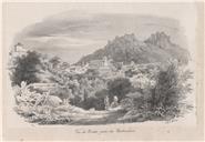 Vue de Cintra prise des Castanhaes [Material gráfico] / Celestine Brelaz. – Lisboa : Manuel Luís da <span class="hilite">Costa</span>, 1840. – 1 litografia : papel, p & b ; 28 x 39 cm.