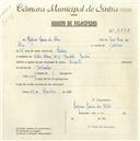 Registo de velocípede de marca Oriente, com o nº 4848, em nome de [...] Faria da Silva, morador em Vila Clara nº 7, Pendão.