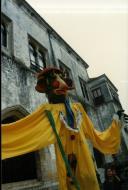 Comemorações do dia mundial do teatro, com o grupo de teatro da escola secundária de Santa Maria "Cidra", frente ao Palácio Nacional de Sintra.