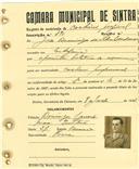 Registo de matricula de cocheiro profissional em nome de José Domingos da Silva [Banabone], morador na Estefânia, com o nº de inscrição 894.