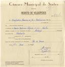 Registo de velocípede de marca Raleigh, com o nº 7917, em nome da Firma Companhias Reunidas de Gás e Eletricidade, com sede em Sintra.
