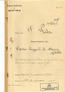 Construção de uma casa em Mem Martins em nome de Carlos Augusto de Barros, com o Processo OB nº 164/1924, com a licença de construção nº 177 de 30/05/1924