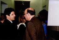Manuel Maria Carrilho e o Presidente da Câmara Municipal de Sintra, para assistir ao espetáculo As Grandes Damas do Jazz / Clare Teal, no Centro Cultural Olga Cadaval.