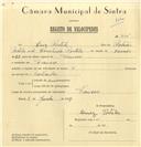 Registo de velocípede com o nº 7115, em nome de Luís Portela, morador em Francos.