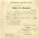 Registo de velocípede de marca Cycles Helios, com o nº 3280, em nome de Maria Adelaide de Matos, morador em Sintra.
