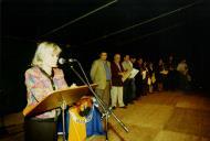 Dr.ª Edite Estrela, Presidente da Câmara Municipal de Sintra, na entrega de troféus e diplomas às coletividades do Concelho.