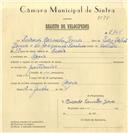 Registo de velocípede com o nº 7163, em nome de Ricardo Carvalho Gomes, morador em Azoia.