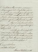 Carta de Manuel do Nascimento feitor das casas do Marquês de Marialva relativa às folhas da despesa do mês de Abril de 1826 das suas Quintas de Sintra.