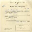 Registo de velocípede com o nº 3478, em nome de Romão Rodrigues Lourenço, morador em Azoia.