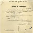 Registo de velocípede de marca Elés, com o nº 601, em nome de Casemiro Vicente Paulo, morador em Algueirão.