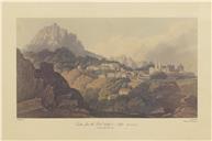 Cintra from the road leading to Mafra [Material gráfico] / George Landmann. – [S.l.] :Edição do Mundo do Livro, 1818. – 1 litografia : papel, col. ; 23 x 41 cm.