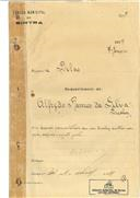Construção de uma prédio em Queluz em nome de Alfredo Ramos da Silva, com o Processo OB nº 7/1924, com a licença de construção nº 108 de 04/04/1924.