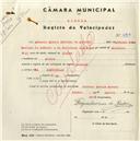 Registo de velocípede de marca Raleigh, com o nº 4810, em nome de António Soeiro Rovisco de Andrade, morador em Sintra.
