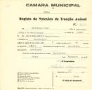 Registo de um veiculo de duas rodas tirado por um animal de espécie asinina destinado a transporte de mercadorias em nome de Bartolomeu Jorge, morador em Pero Pinheiro.