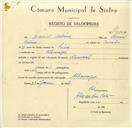 Registo de velocípede de marca Nacional, com o nº 9602, em nome de Daniel António, morador em Albarraque.