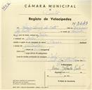 Registo de velocípede de marca Dinar, com o nº 3249, em nome de Mário Luís da Costa, morador em Belas.