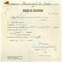 Registo de velocípede de marca Vilar com motor Cuciolo, com o nº 5252, em nome de Sociedade Agrícola da Fonte Santa, com sede em A-da-Beja. 