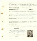 Registo de matricula de velocipedista em nome de Domingos Venâncio Corredora, morador em Pero Pinheiro, com o nº de inscrição 6431.