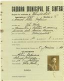 Registo de matricula de velocipedista em nome de Manuel Artur Zeferino, morador em Vila Verde, com o nº de inscrição 1846.