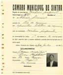 Registo de matricula de cocheiro profissional em nome de Álvaro Guerreiro, morador em Rio de Mouro, com o nº de inscrição 687.