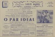 Programa do filme musical "O Par Ideal" com a participação de Fred Astaire e Paulette Doddard.